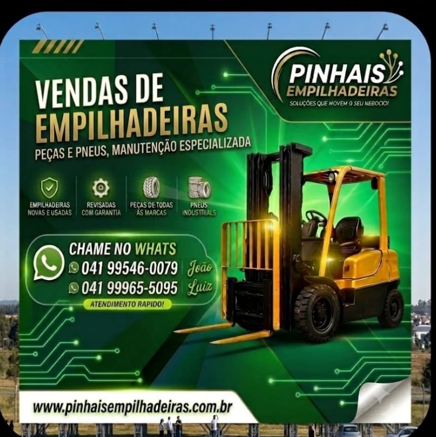 Especialistas em venda de empilhadeiras novas e usadas em Curitiba, Pinhais e Região Metropolitana,